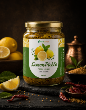 Swadjanak Fresh Lemon Pickle – Traditional Nimbu Achar | 100% Natural | 340 ML